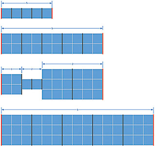 Figure 10. Various power shapes having approximately the same resistance.